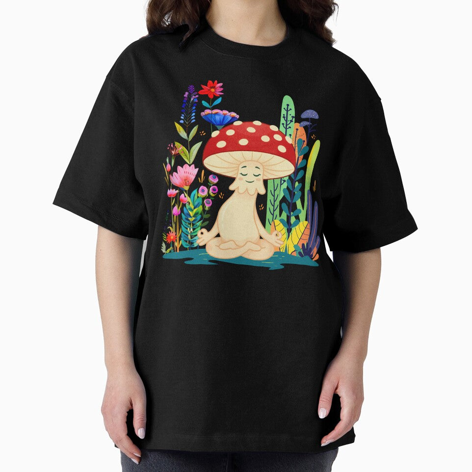 Cute Yoga Mushroom - Meditating mushroom by MoSaid