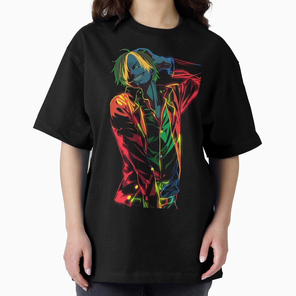 Sanji | Neon Chef Fighter Glow – Anime Inspired Flame Kick Warrior Art by Dyan4