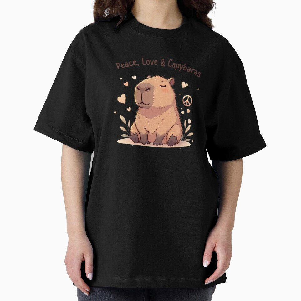 Peace Love & Capybaras - Cute Animal Tranquility Design by FreshPrintCo