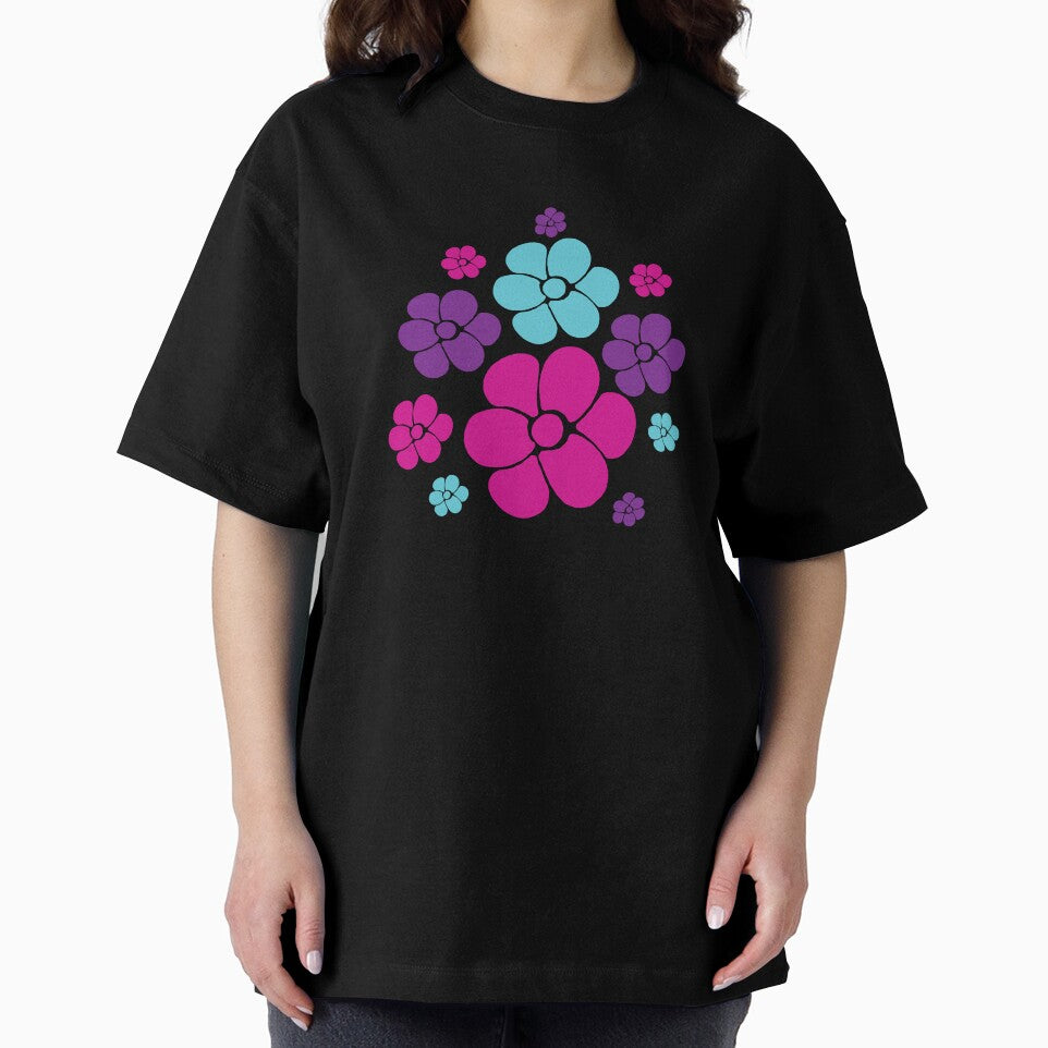 Flower Pattern - Pink, Purple, Blue and Black by LAEC-Shop