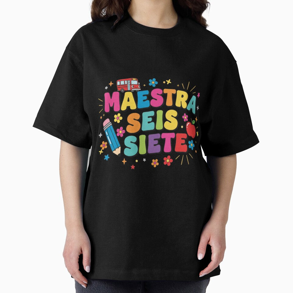 Maestra Seis Siete Colorful Teacher Art by Wear Nova