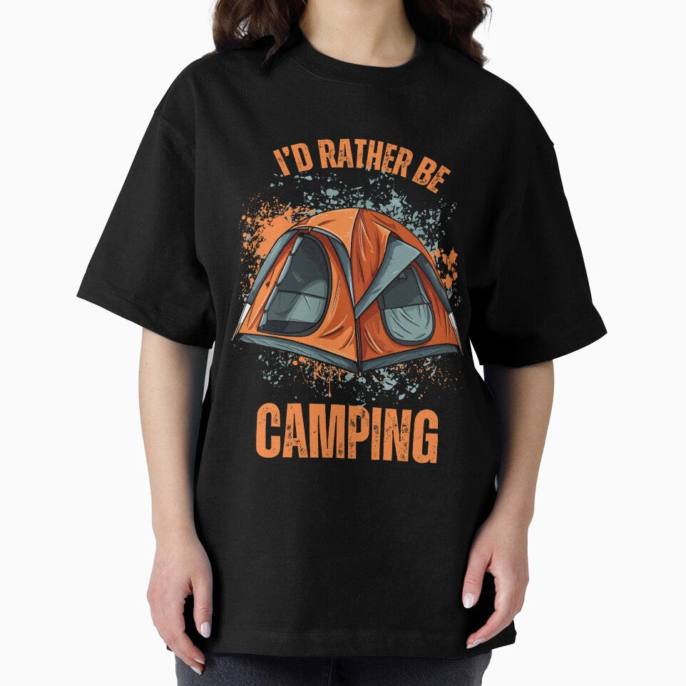 I'd rather be Camping (Orange/Gray) by BLTeesNmore