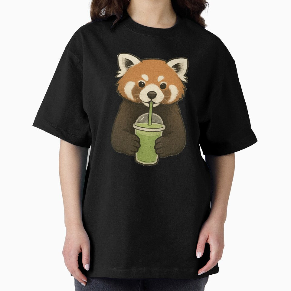 drink matcha with Red Panda by Ach&Koor