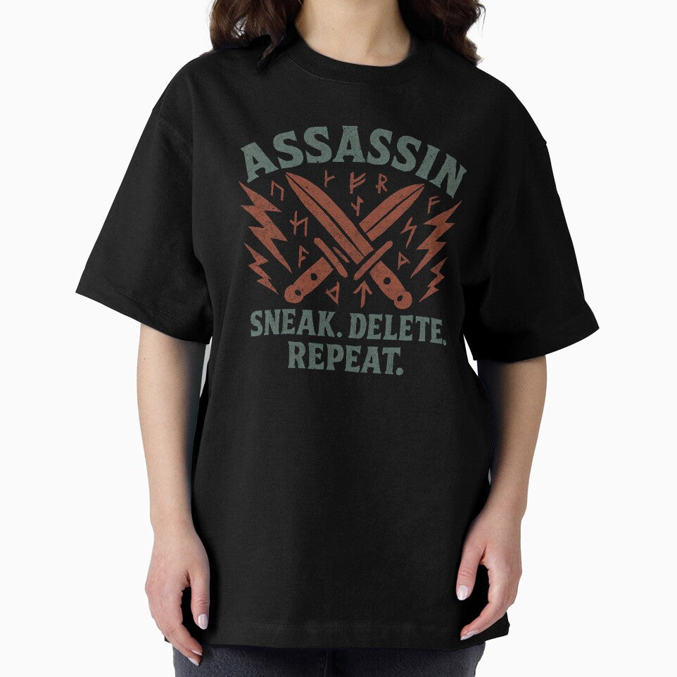 Pixel Assassin Emblem – RPG Stealth Crit Specialist Gaming Art by GitGudGear