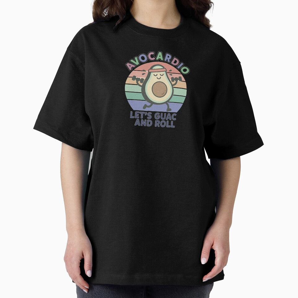 Funny Avocado Gym T-Shirt – Avocardio Guac and Roll by ForestPainter