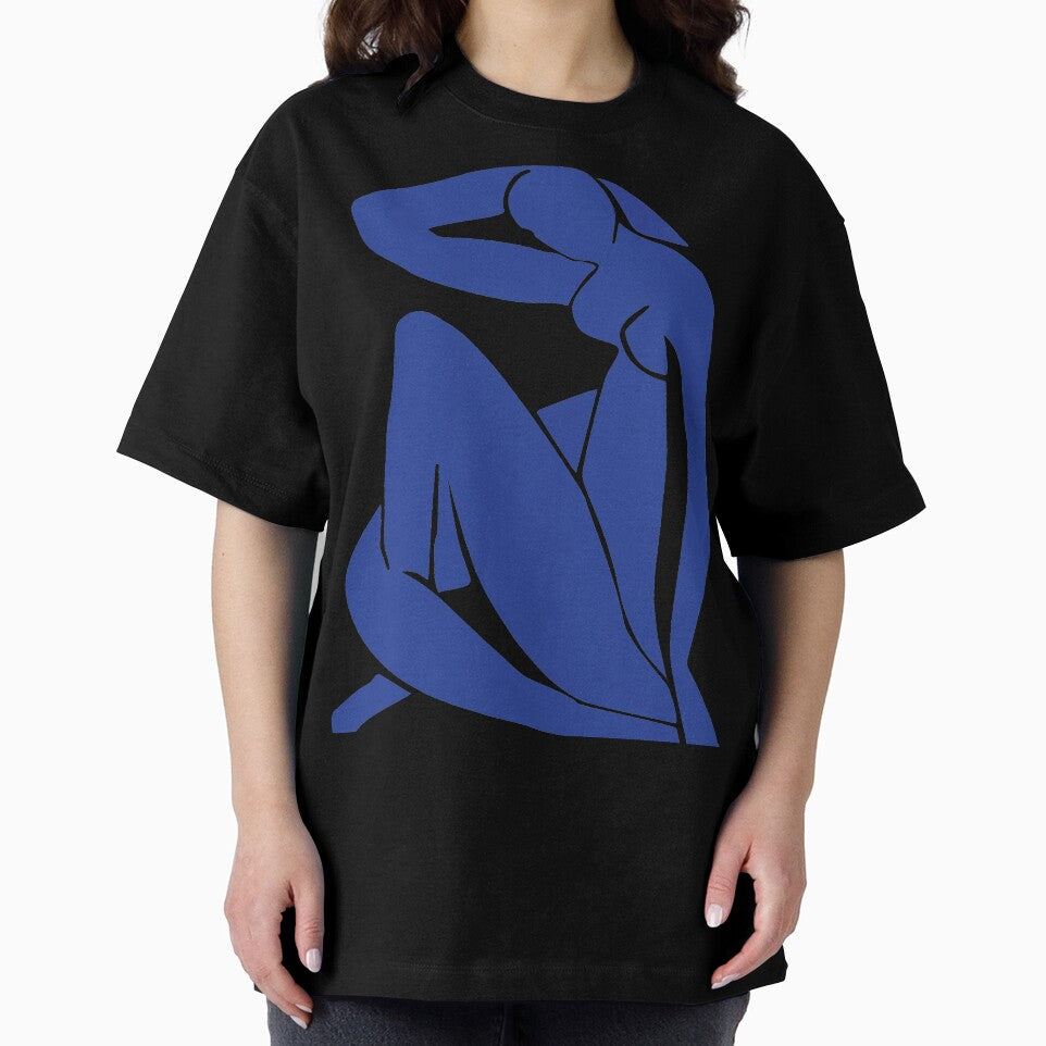 Matisse blue woman, abstract blue woman nude by shreya ranjan