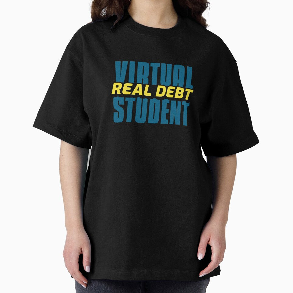 Virtual student, Real debt typographic design by Lemon-Squeezy