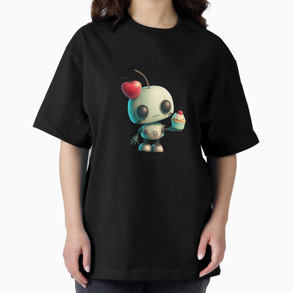 Cute robot with a cupcake by Art1955
