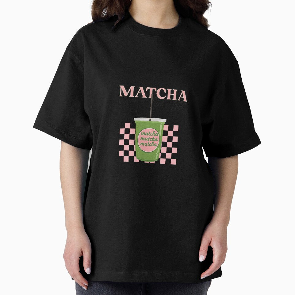 Matcha Iced Latte Aesthetic – Green Tea Drink Design by CapyToon