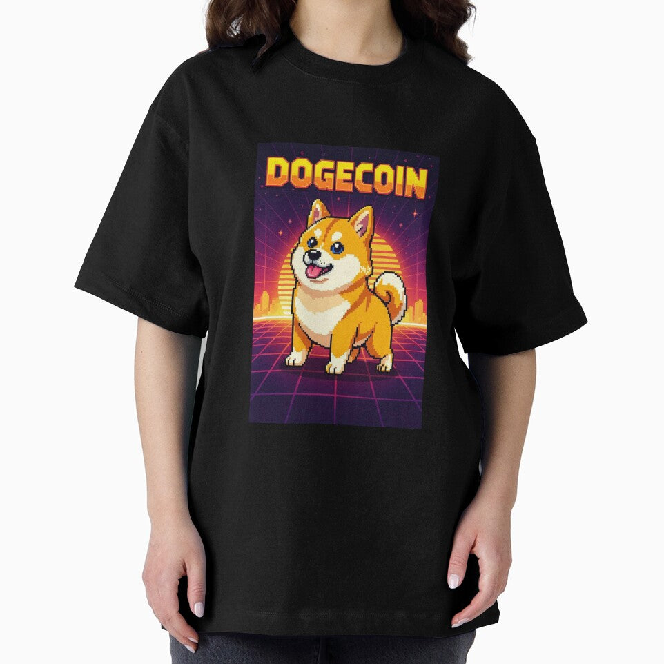 Dogecoin Pixel Art Tee – Retro 8-Bit Gaming Shiba Inu Shirt by CryptoThreads4 You
