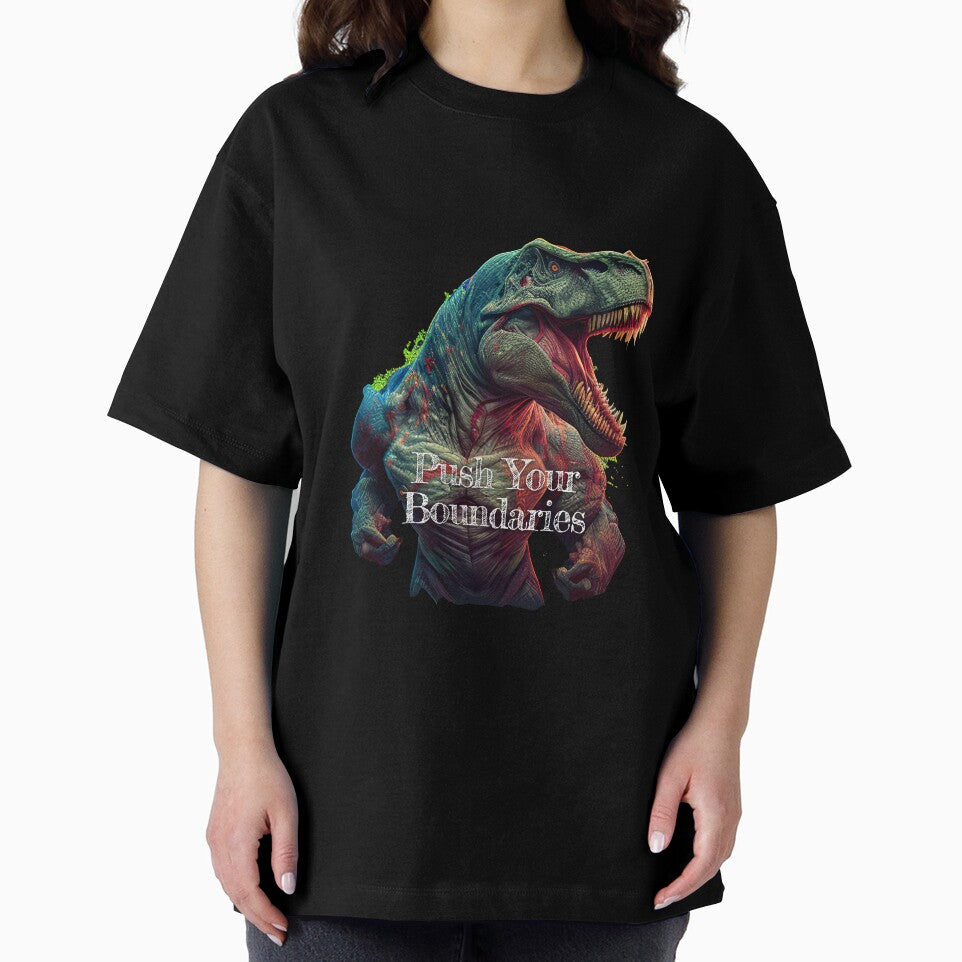 Push Your Boundaries Bodybuilding Fitness Gym Workout Exercise Merch Print Design by tengamerx