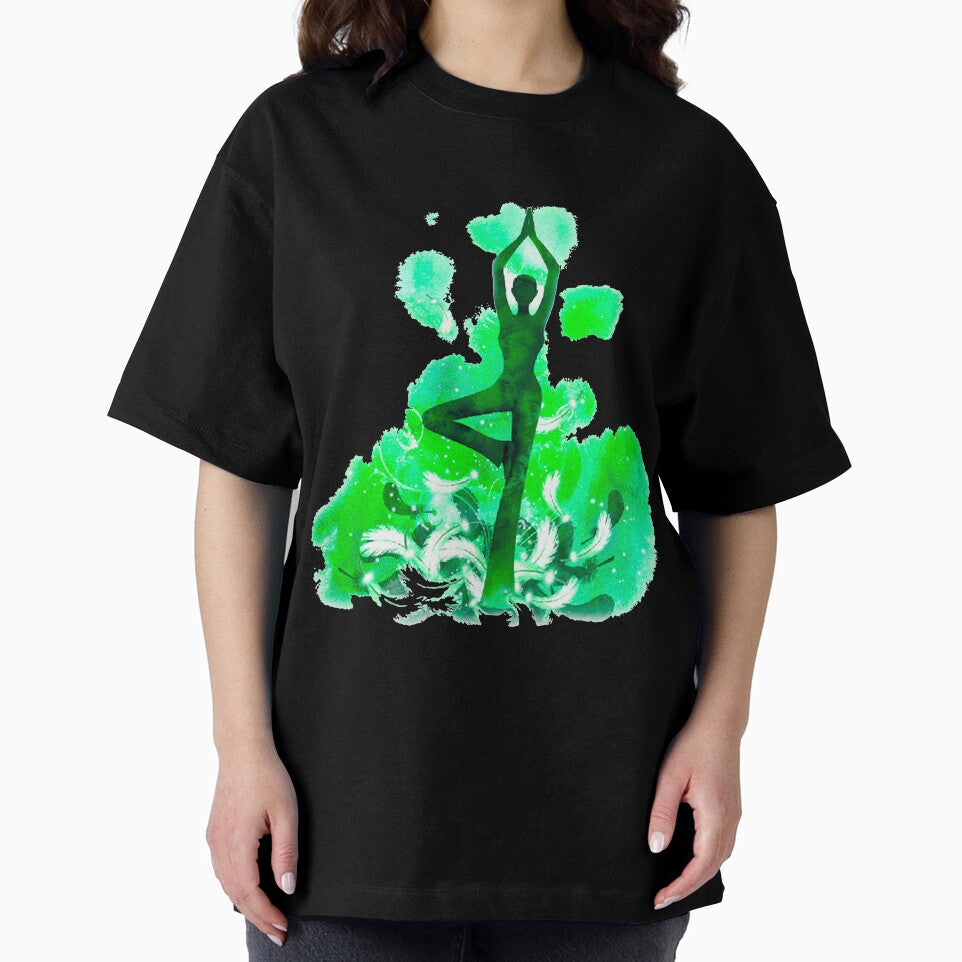 The yoga tree pose in green color by munaykidisenios