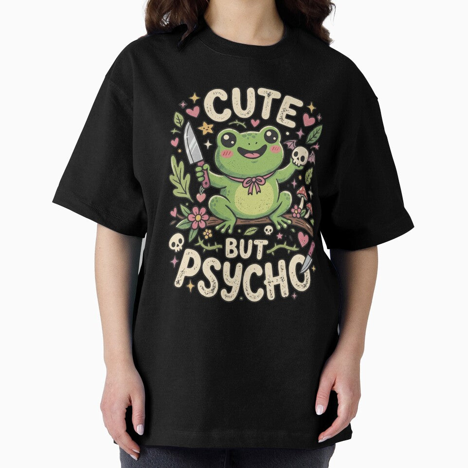 Cute But Psycho Frog - Creepy Cute Goblincore Aesthetic by Arts Paradise