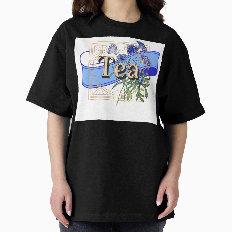 Tea Time with Vintage Blue Flowers by ZinZoe