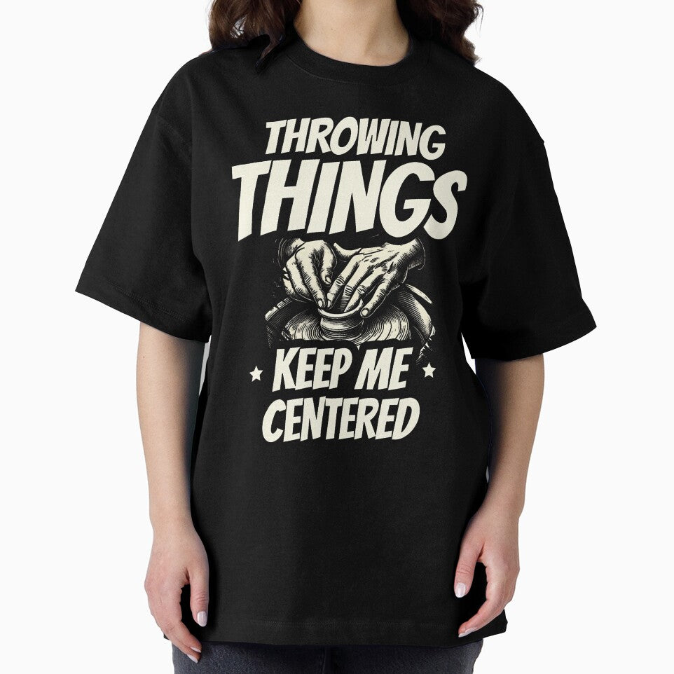 Throwing Things Keep Me Centered Ceramics Clay Potter by FernLela