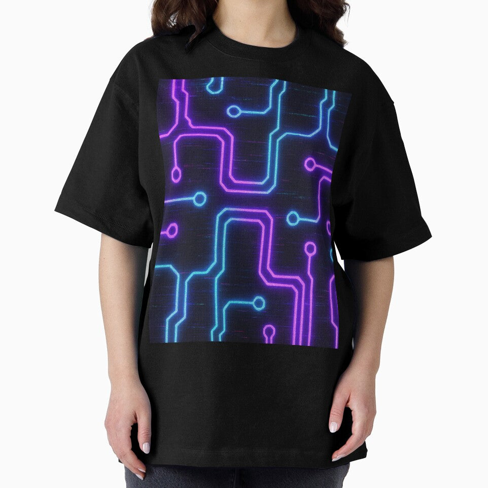 Cyberpunk Azzy Grid - Neon Circuit Glitch Effect by Templatemini