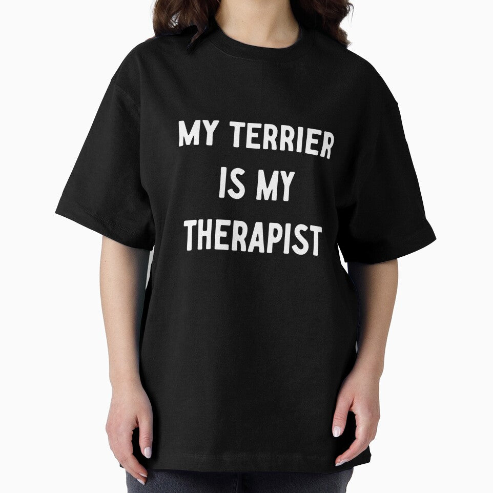 My Terrier Dog Is My Therapist Long Sleeve T-Shirt by gidget-gadget