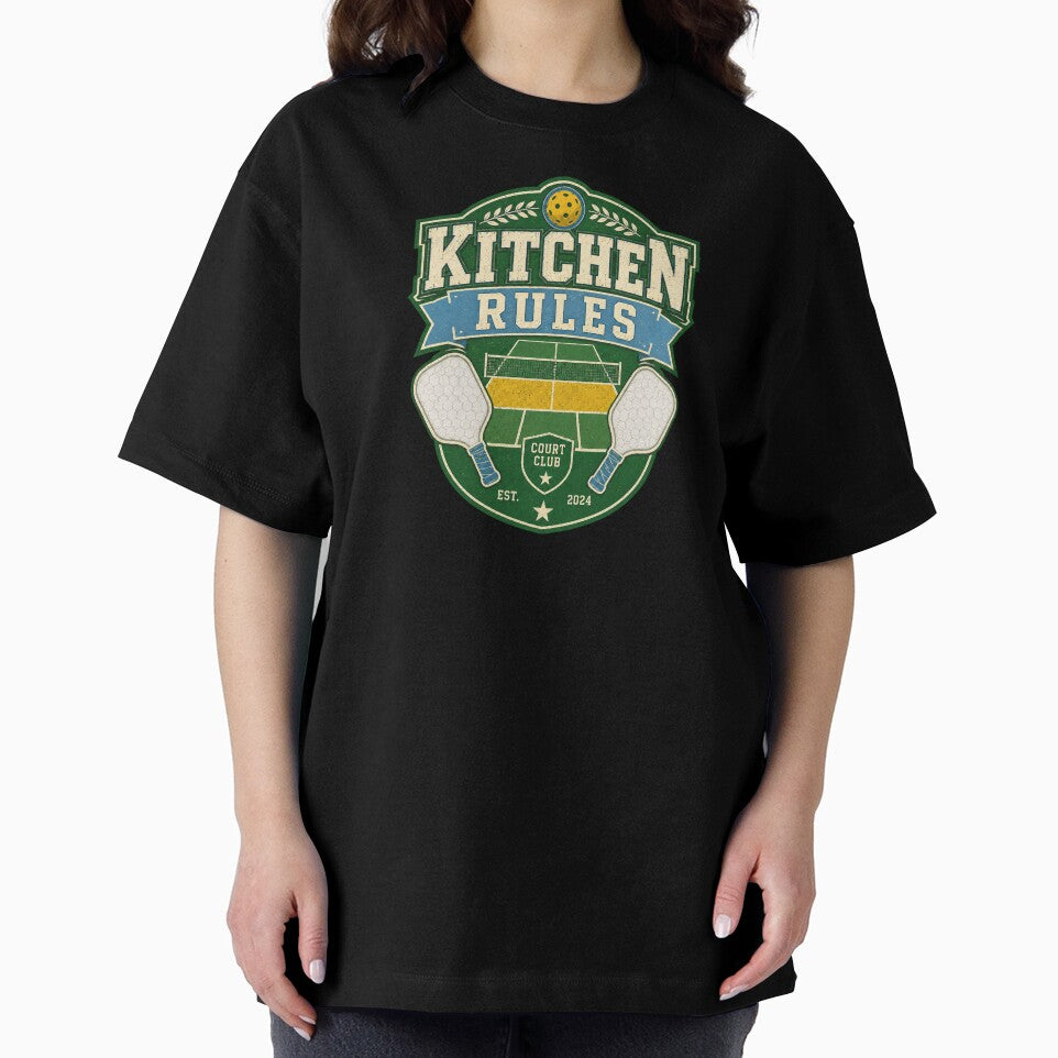Kitchen Rules Vintage Pickleball Court Club Sports Design by Soft Panic Studio