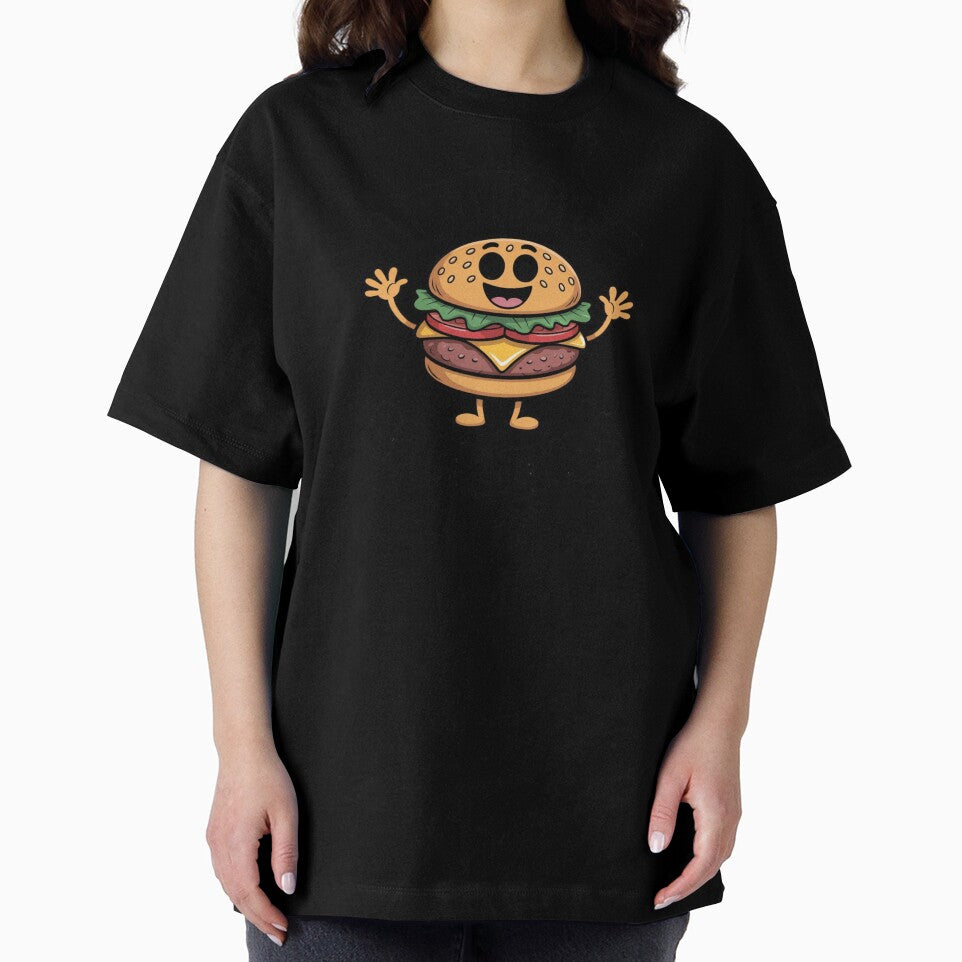 Lettuce Be Friends – Smiling Hamburger with Open Arms & Wordplay by teevoxx