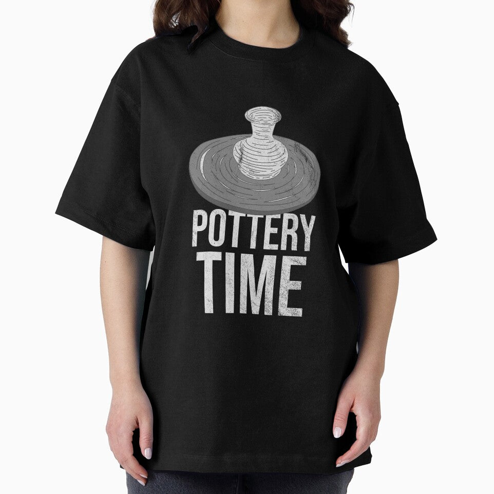 Distressed Pottery Class - B&W Pottery Time Text - Clayware by DeWinnes