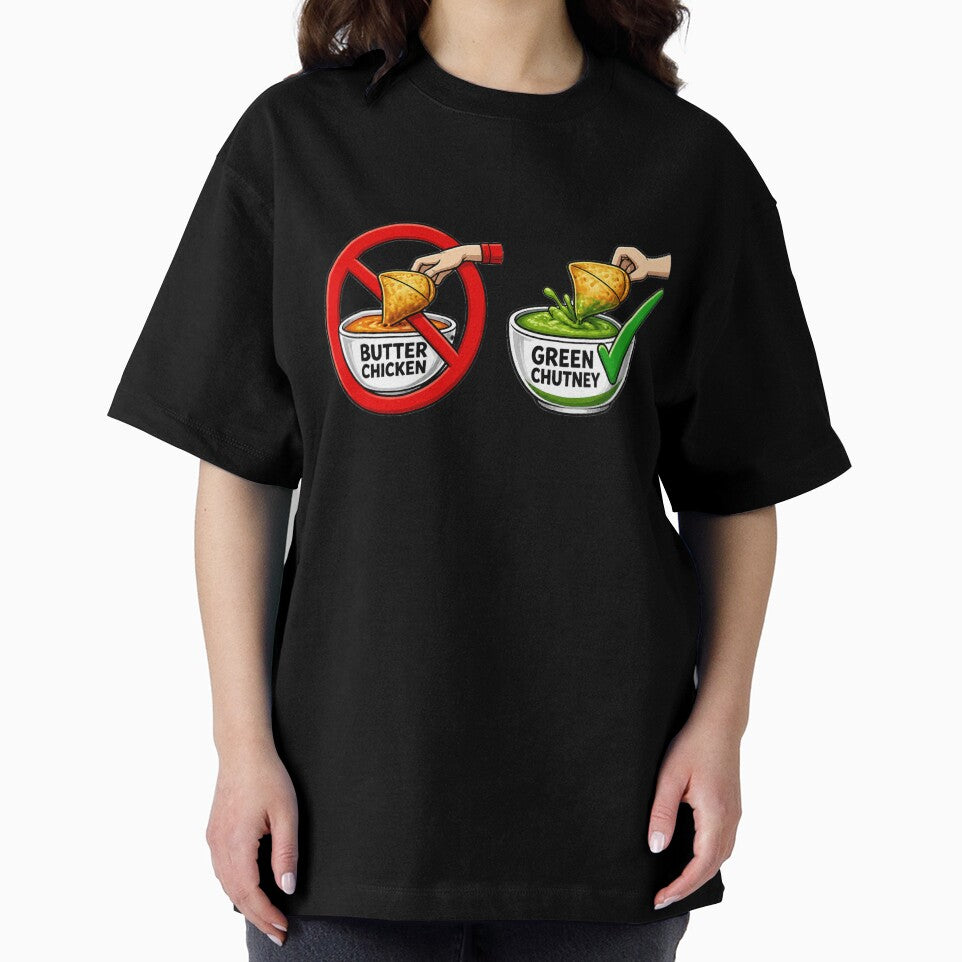Funny Indian Food Lover Chutney Over Butter Chicken by FEEL GOOD CLUB DESIGNS