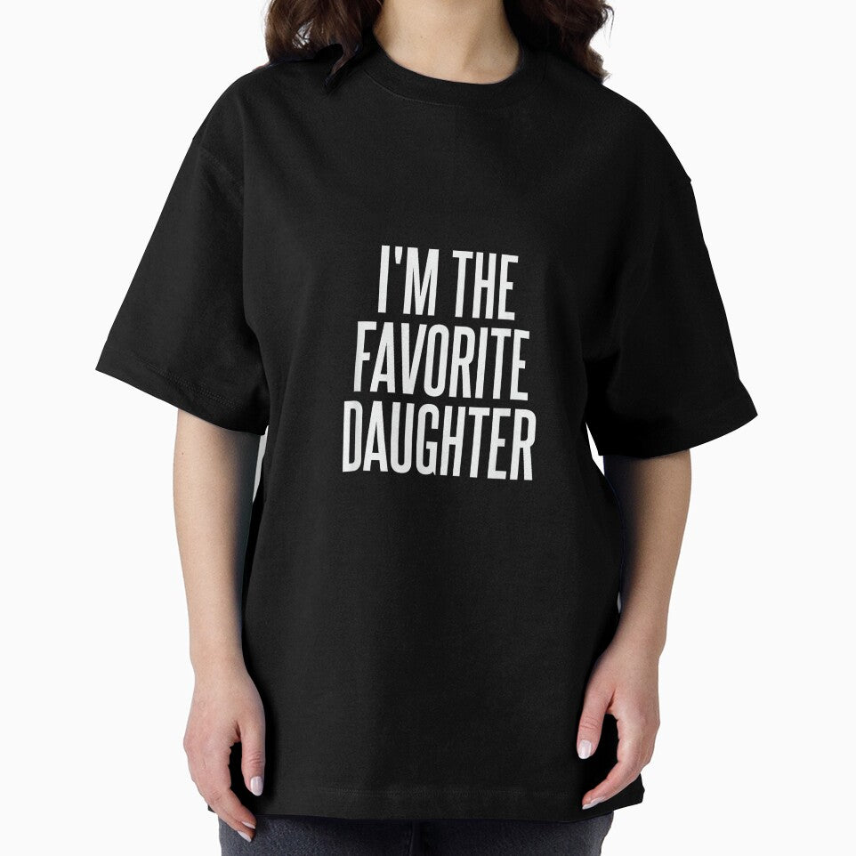 Family Favorites Gifts & more I'm The Favorite Daughter - Unisex-Adults & Kids - Black - Small - Short Sleeve - Cotton Blend, Polyester - Humorous - Fun - Novelty by CherylCGarrison