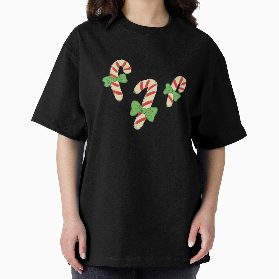 Playful seamless pattern with candy canes and peppermint sweets by rainyhst