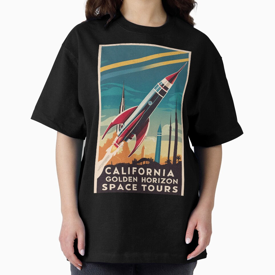 California Golden Horizon Space Tours – Retro Vintage Distressed by 3MillsDesign