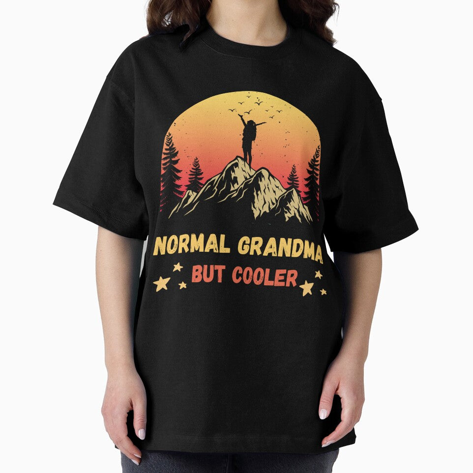 Normal Grandma But Cooler Hiking Fun T-Shirt by Gracjan Mikitin