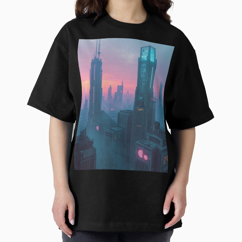 Neon Cyberpunk Skyline at Dusk by BetaStudioArt