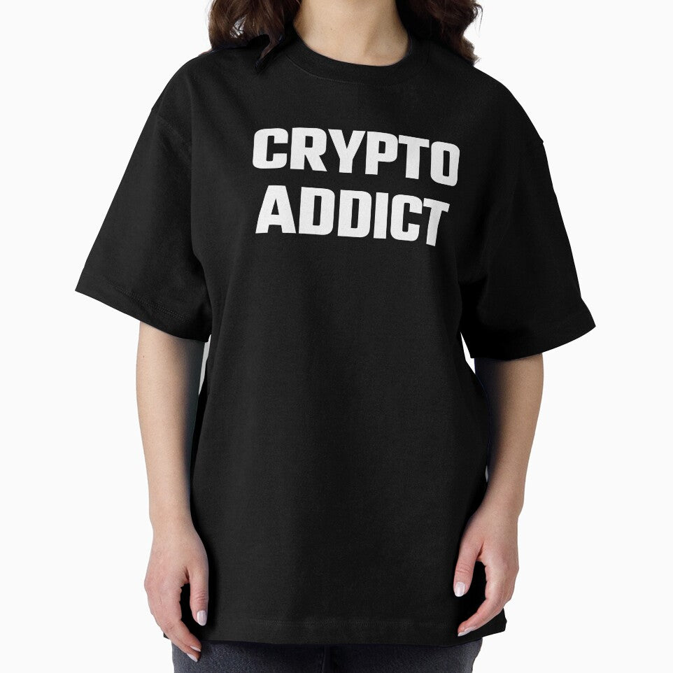 Crypto Addict - White Text by Fight The Shirts