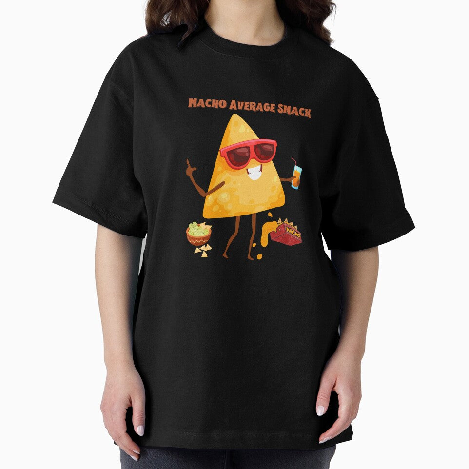 Nacho Average Snack – Bold, Funny Nacho Chip Character for Foodies & Pun Lovers by Zezeshop1