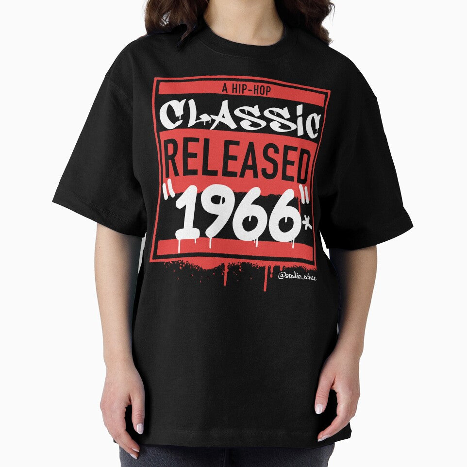 Black 1966 Hip Hop born year artwork for all old school Hip Hop lovers. by studioochee03
