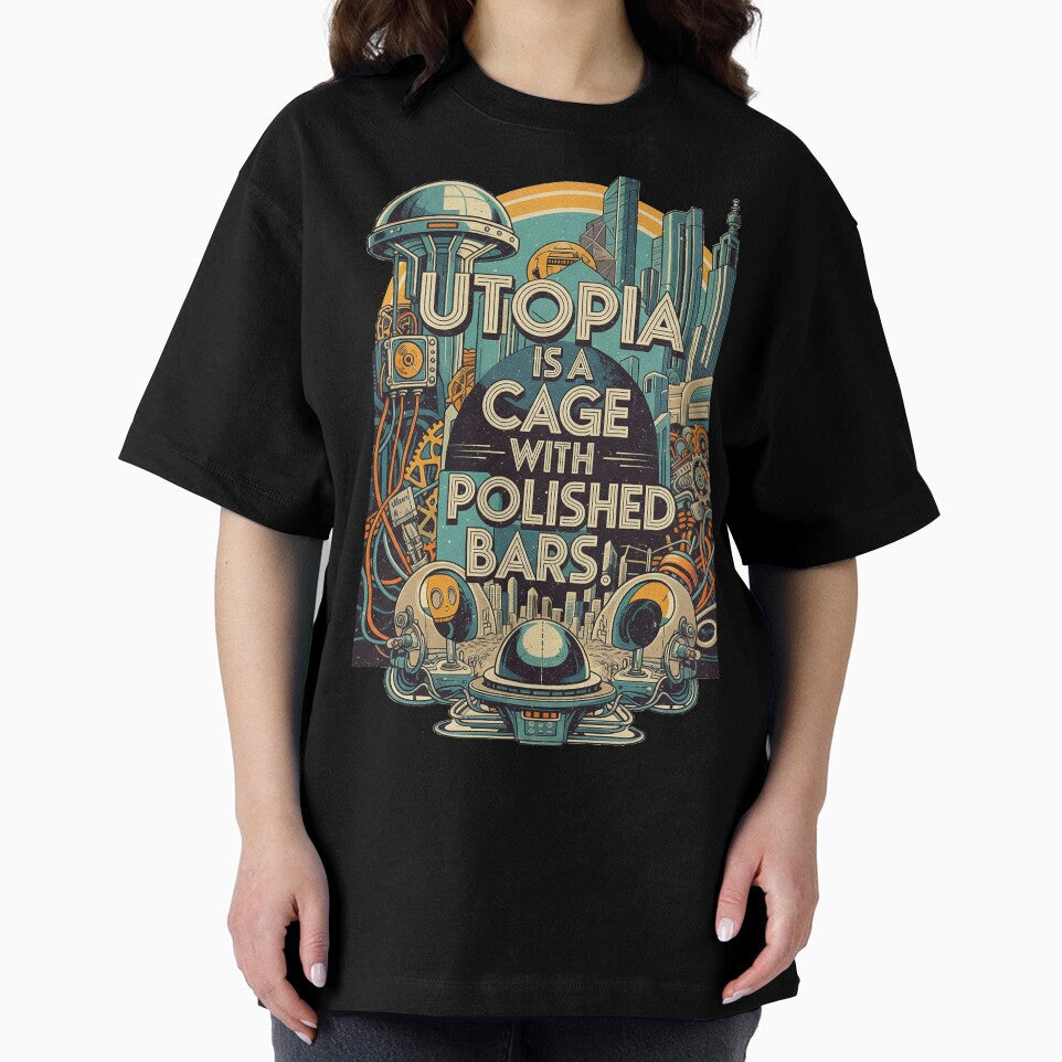 Название: "Utopia is a Cage with Polished Bars" World Without Flaws Dystopian Quote by Elizarfa
