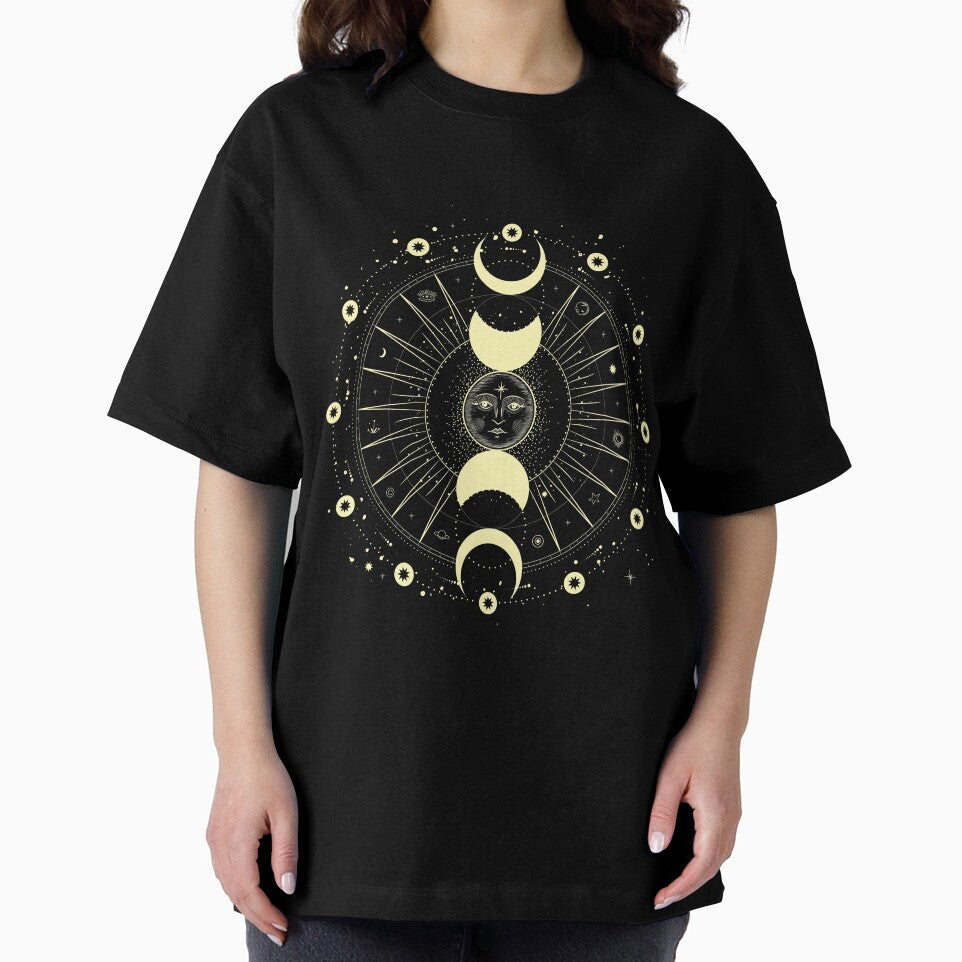 sun and moon celestial vintage art by cutecrazytshirt