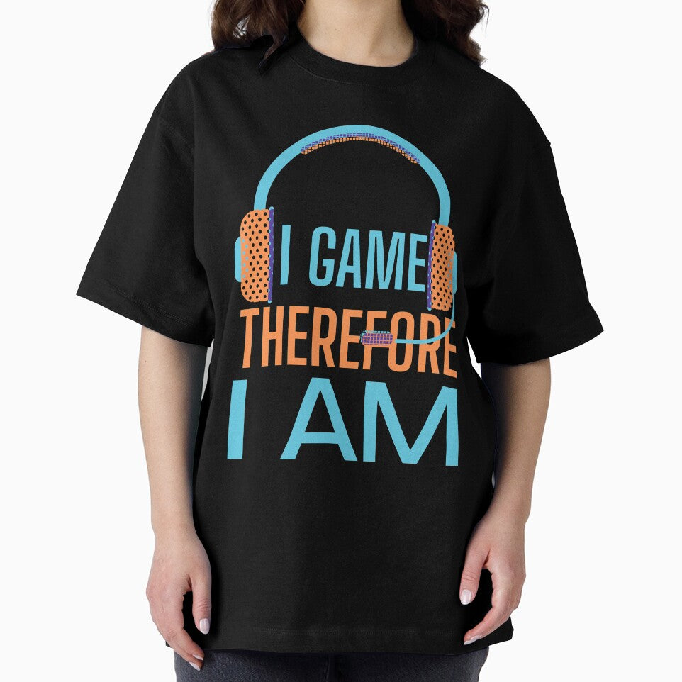 I Game Therefore I Am Orange Headset by SweetAndSpice