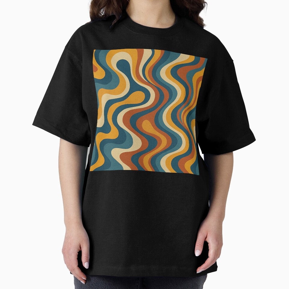 Retro Wavy 70s Pattern in Earth Tones by weirdfishes123