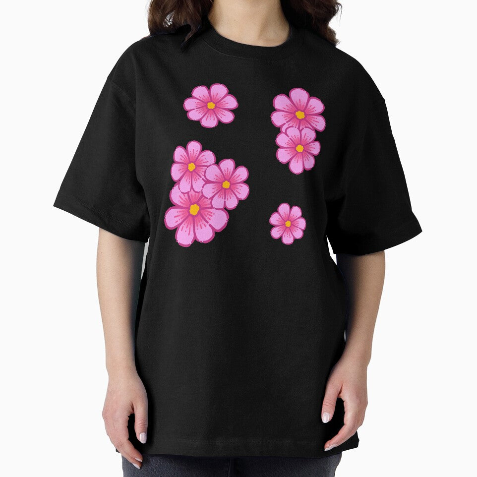 Pink Flowers Simple Drawing by AveryZi
