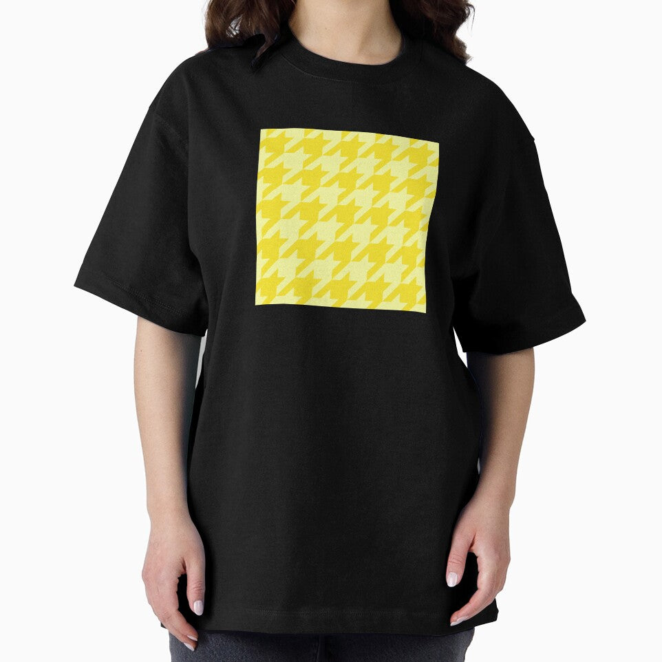 Lemon Houndstooth by curtjankadesign