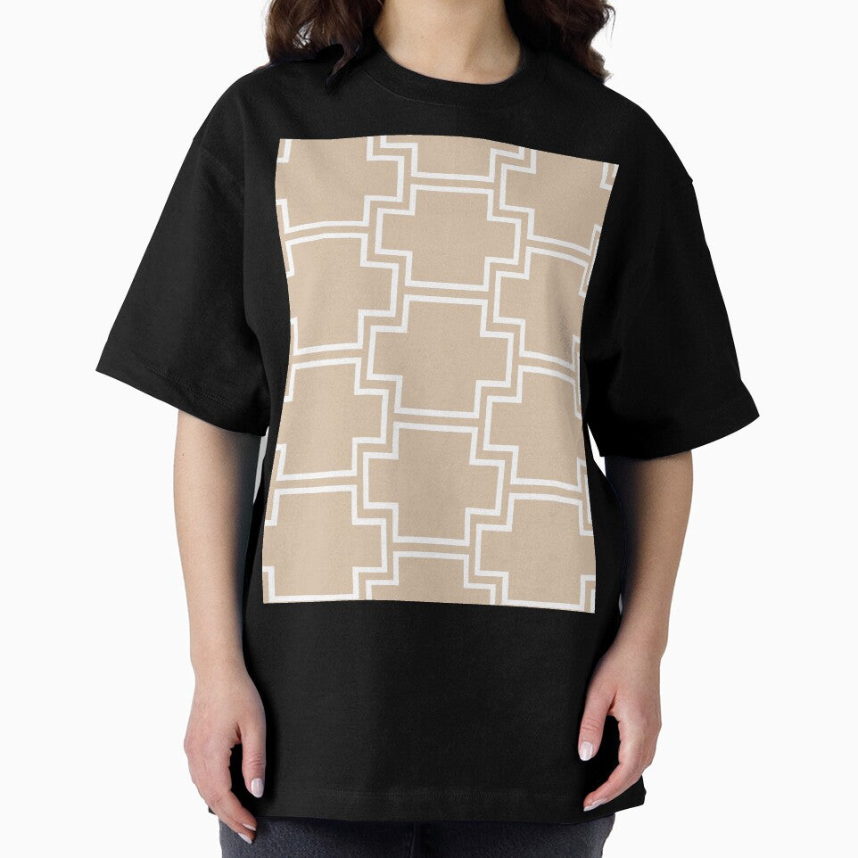 Brown and White Tessellation Line Pattern 2 Pairs DE 2022 Trending Color Cliff's View DEC720 by ColorOfTheYears