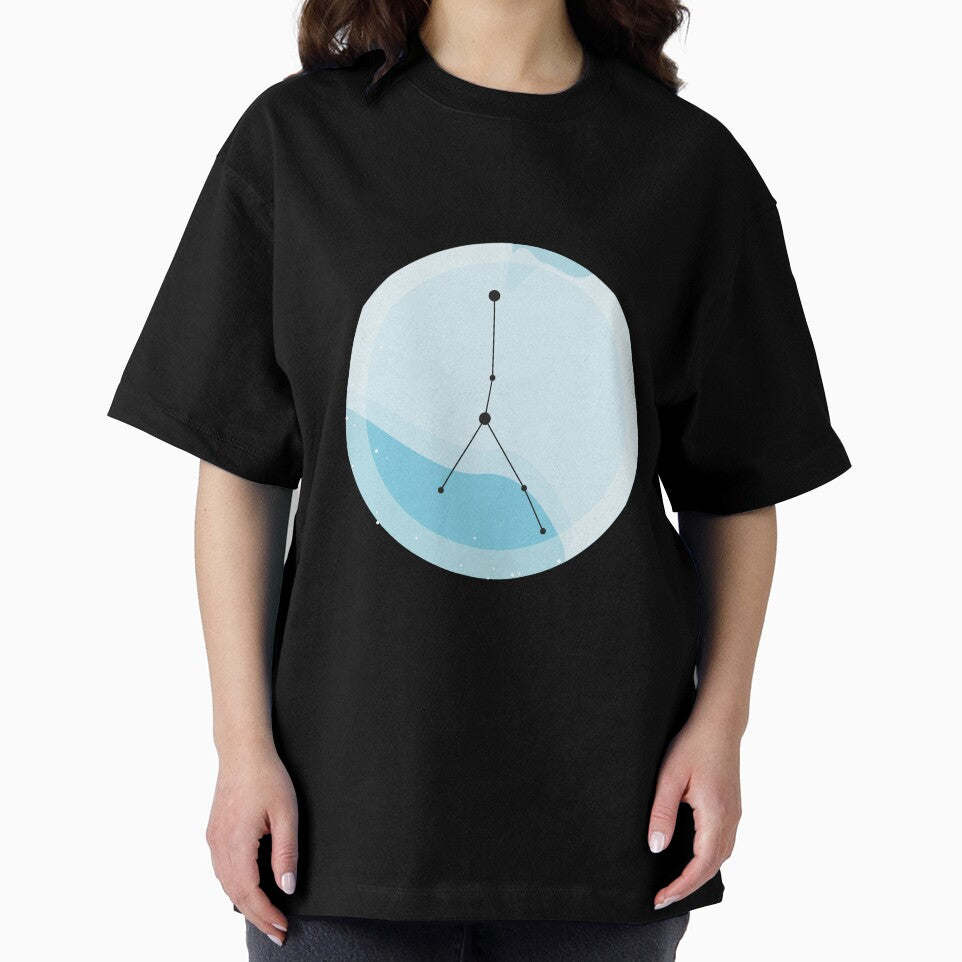 Cancer Constellation Art in Blue Sky Background Zodiac Element Colors by igashi