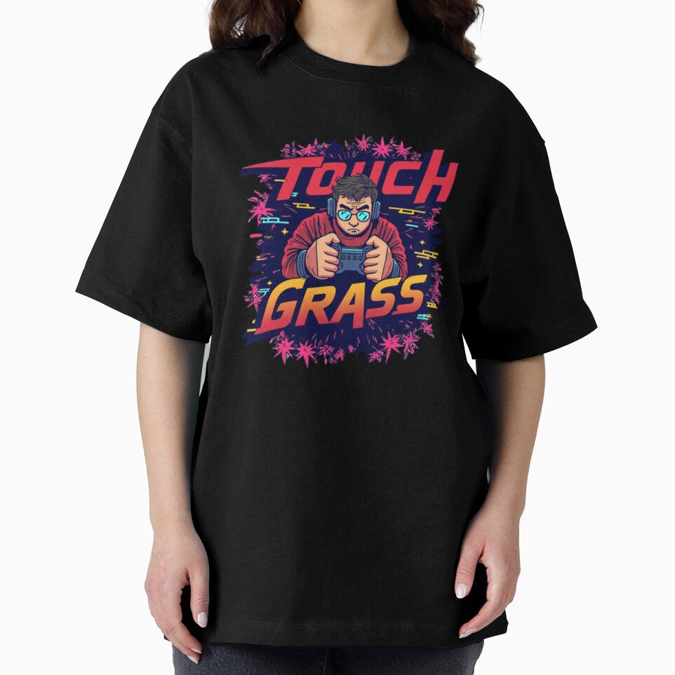 Touch Grass Skill Issue GG No Re Funny Gamer Meme Shirt by kmf1313