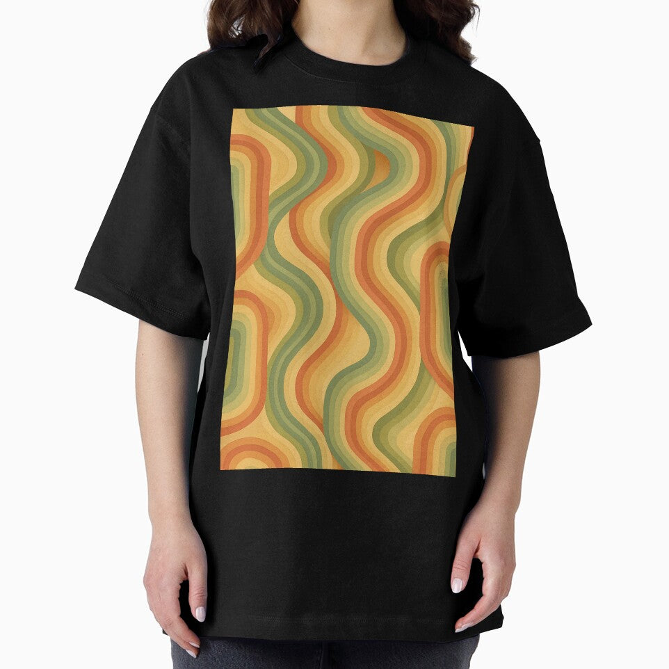 Warm Retro Wavy Stripes by weirdfishes123