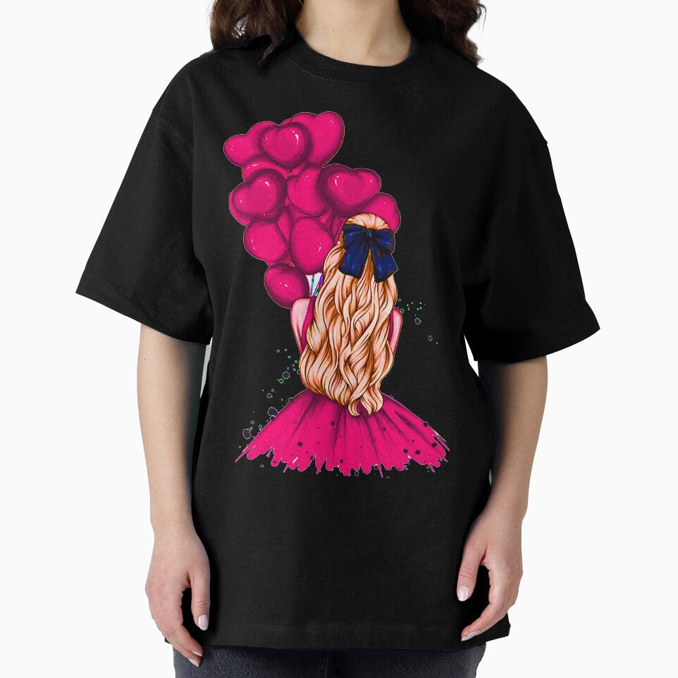 pink heart balloons girl dress by PMestore