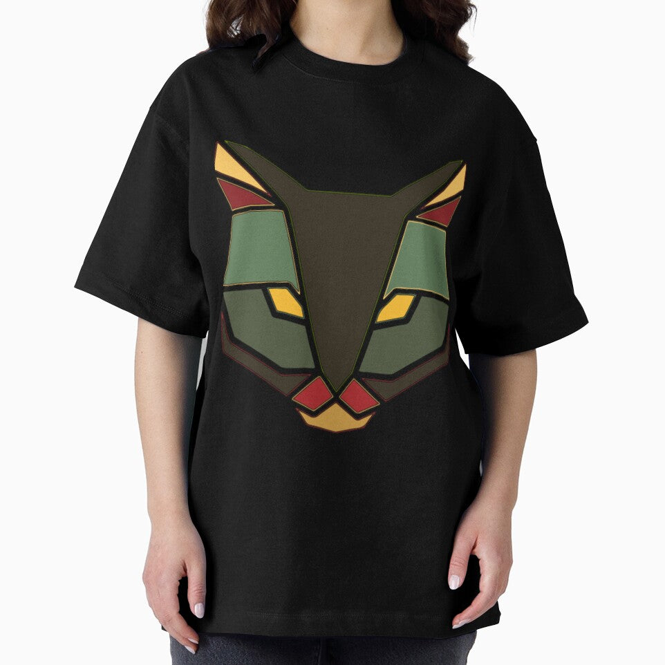 Angry angled cat- earth tones by WatTees