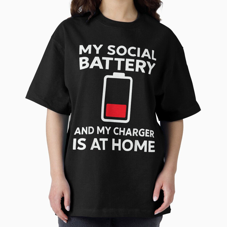 Social Battery Low Charger at Home Antisocial Introvert by JohnVBurks