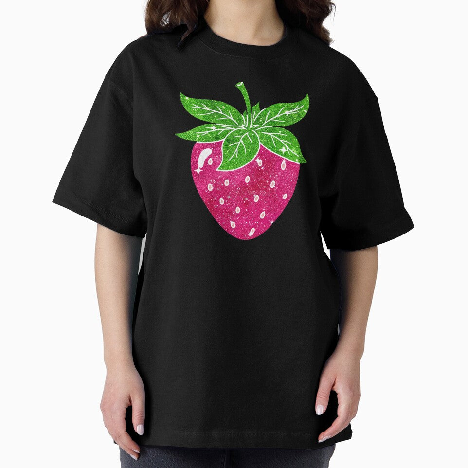 Retro Pink Strawberry Drawing by Claustronautas