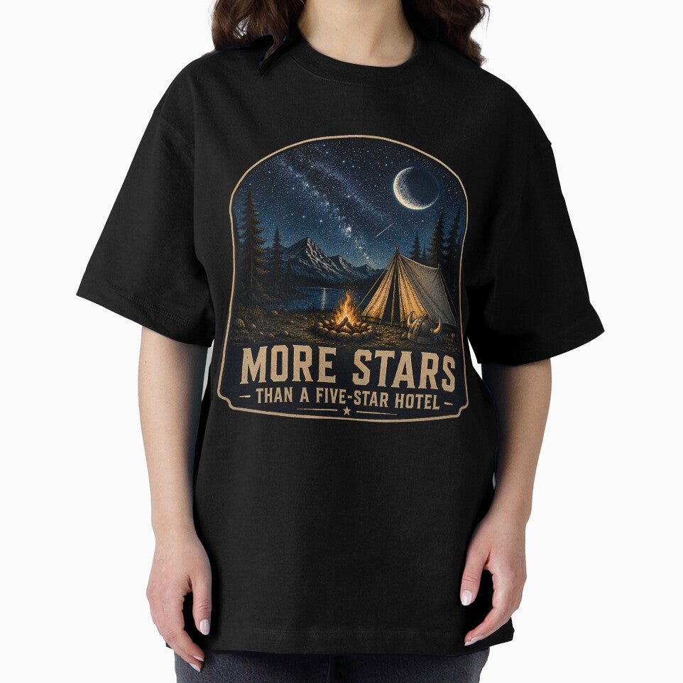 More Stars Than A Five-Star Hotel | Camping Night Sky Design by Claws & Chaos