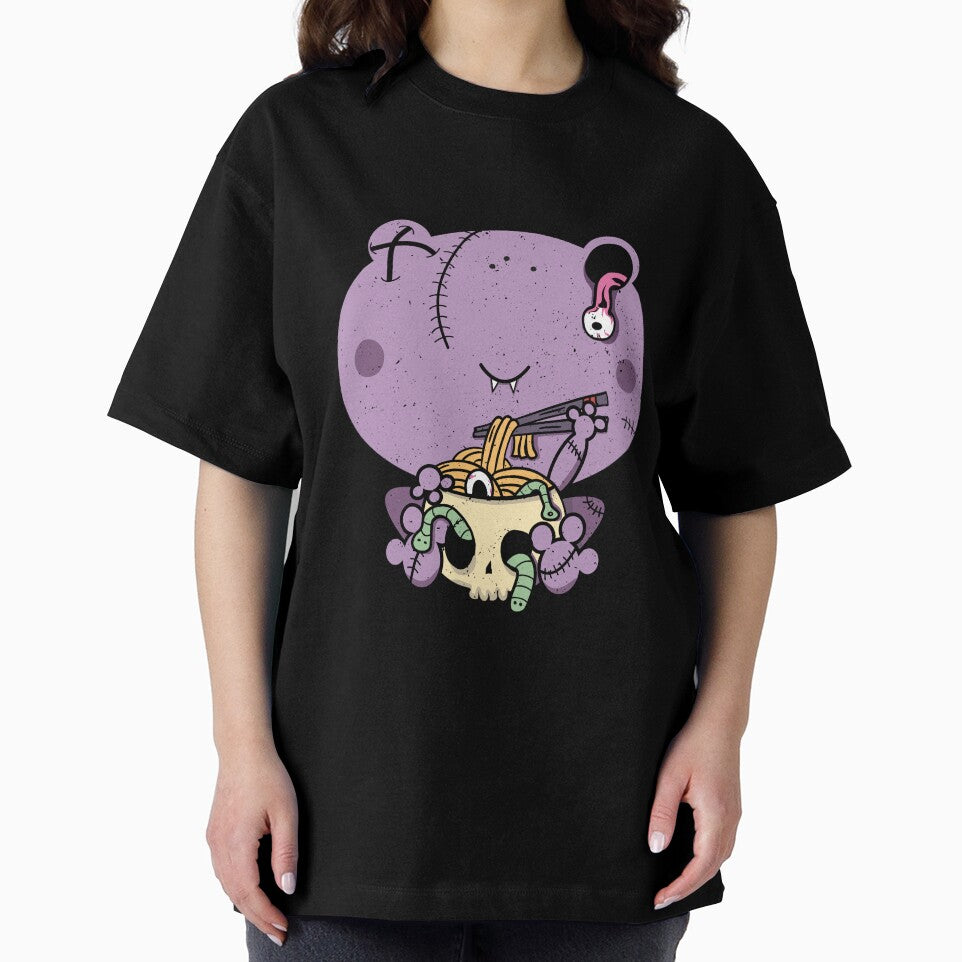 Kawaii Pastel Goth Cute Creepy Frog Eating Ramen by Designer-Girl