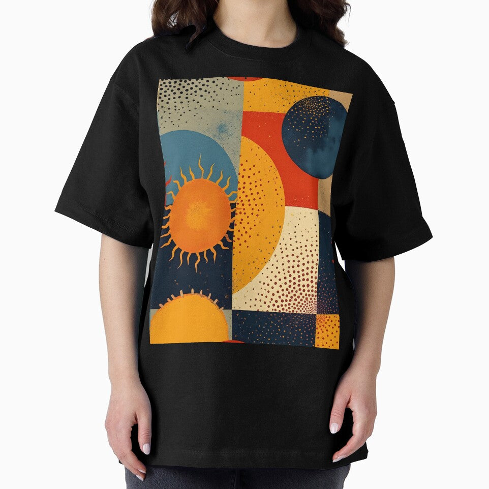 Solar Rhythm – Bauhaus Pop Art Sun, Moon, Celestial by WhimsicalThredz